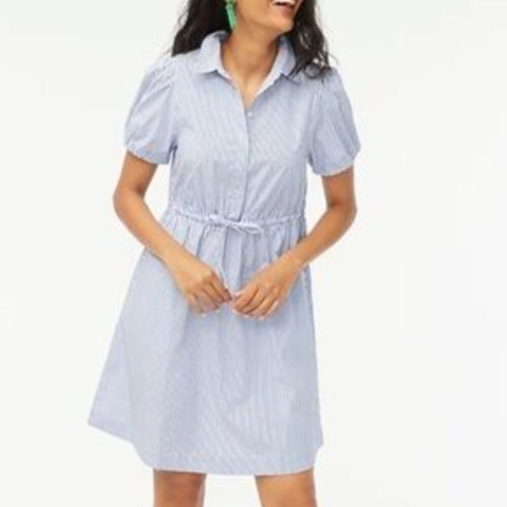 J. Crew Blue and White Striped Dress, size 8
